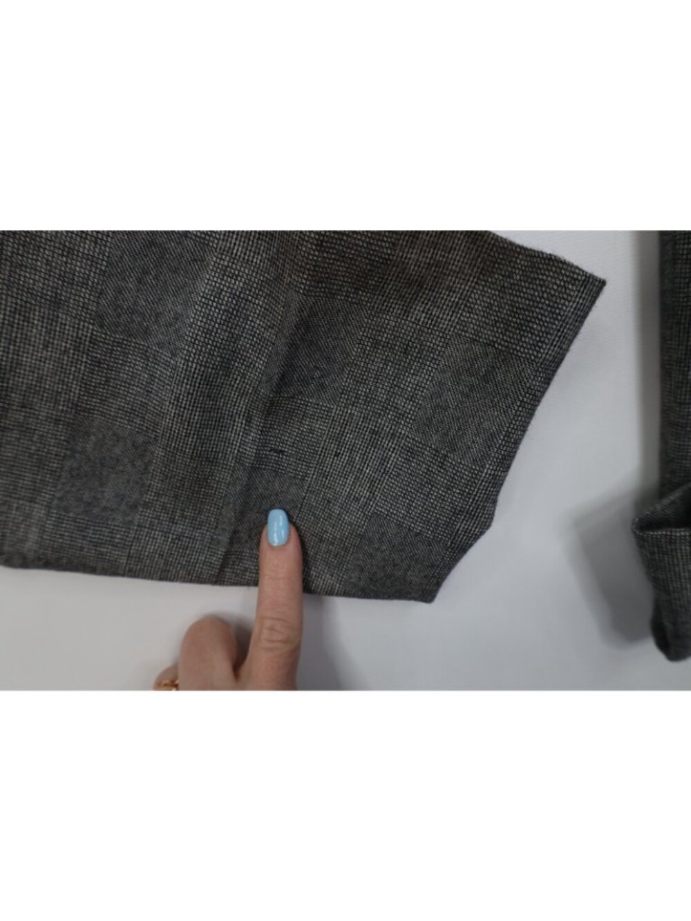 Vintage 70s Christian Dior Mens 34x34 Heavy Wool Knit Wide Leg Chino Pants Plaid - Picture 6 of 15